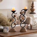 Wrought Iron Candle Holder for Home Decor by Axyaa - Rustic Style Ornament