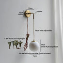 Axyaa Luxury White Ball LED Wall Lamp for Home Interior Lighting