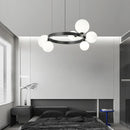 Axyaa Magic Bean Glass Chandelier: Nordic Minimalist Luxury Light for Living Room, Bedroom & Restaurant