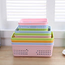 Axyaa 10-Piece Versatile Plastic Storage Baskets for Toys, Desk, Kitchen, and Bathroom
