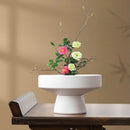 Axyaa Kenzan Ceramic Vase - Minimalist Flower Pot for Home Decor