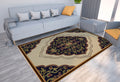 Axyaa Ethnic Pattern Print Carpet Bohemian Soft Floor Mat for Home Decor
