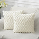 Axyaa Plush Cotton Pillow Covers for Sofa, Bed, Living Room Decor