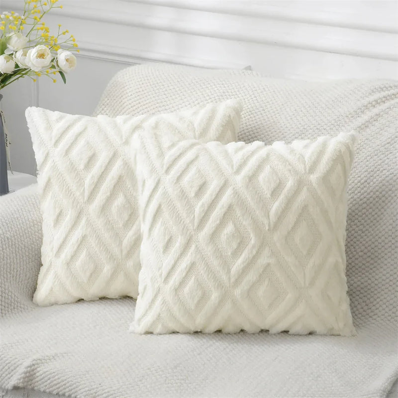 Axyaa Plush Cotton Pillow Covers for Home Decor.