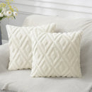 Axyaa Plush Cotton Throw Pillow Covers for Sofa, Bed, and Living Room