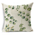 Axyaa Tropical Plants Linen Cushion Cover 45x45cm - Decorative Sofa Bed Pillow Case