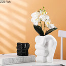 Axyaa Ceramic Vase Plant Pot Room Aesthetic Decor Artificial Flowers Arrangement