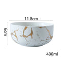 Axyaa Gold Marble Ceramic Tableware Set