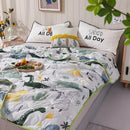 Axyaa Dinosaur World Summer Quilt - Soft Skin-Friendly and Cooling Multi-Purpose Thin Quilt
