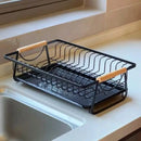 Axyaa Iron Dish Drying Rack with Drainboard for Kitchen Counter