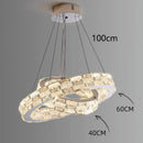 Axyaa Crystal Chandelier, Luxury Pendant Light for Living and Dining Room