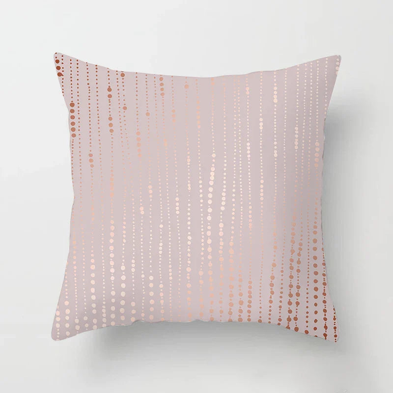 Axyaa Pink Geometric Print Decor Pillow Cover for Modern Luxury Home