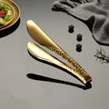 Axyaa Stainless Steel Food Tongs Kitchen Utensils Silver Golden Beef Clip.