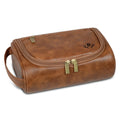 Axyaa Retro PU Leather Toiletry Bag: Unisex Travel Organizer | Men's Gift