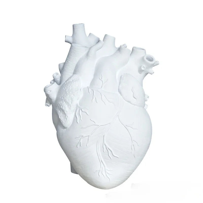 Axya Anatomical Heart Vase Resin Sculpture Dried Flower Pot Home Decor