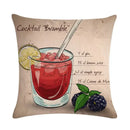 Martini Tequila Print Cushion Cover - Creative Home Decor by Axyaa