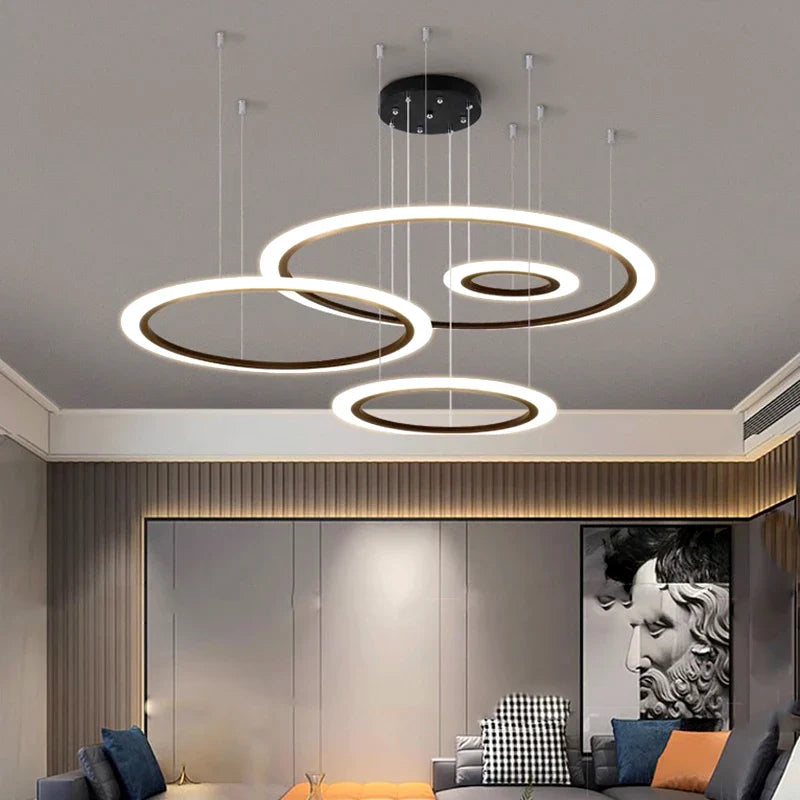 Axyaa Modern Pendant Light Chandelier for Dining Room and Ceiling, LED Indoor Decorative Lighting