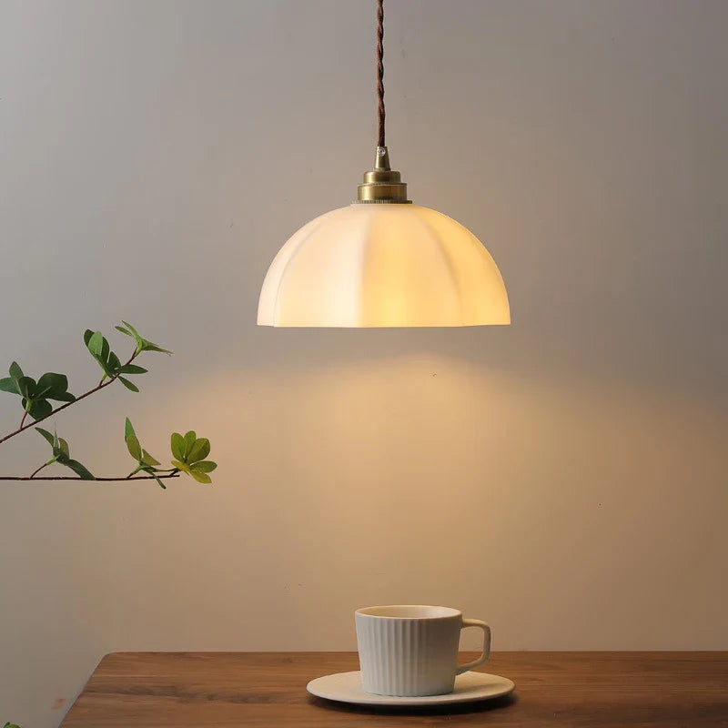Axyaa Industrial Design Pendant Light with Glass Shade for Kitchen and Dining Room