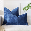 Axyaa Chenille Cushion Cover Solid Color Elegant Square 45x45cm 50x50cm
