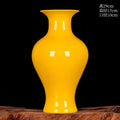 Axyaa Yellow Glazed Ceramic Vase for Home, Living Room, and TV Cabinet