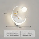 Axyaa Astronaut Star Moon LED Wall Lamps for Children's Room
