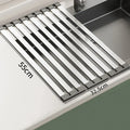 Axyaa Stainless Steel Foldable Kitchen Sink Dish Drainer and Storage Rack