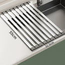 Axyaa Stainless Steel Foldable Kitchen Sink Dish Drainer and Storage Rack
