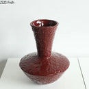 Axyaa Hammered Ceramic Vase Modern Plant Pot Table Decoration Floral Vases