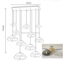 Axyaa Crystal Chandelier Stair Pendant Lights Interior Lighting