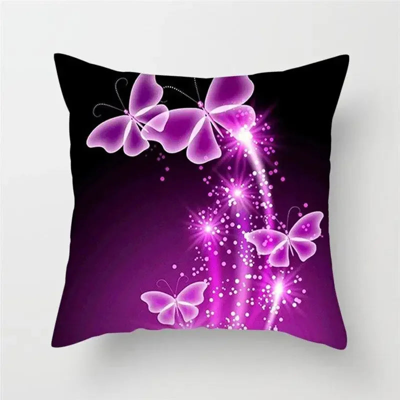 Axyaa Floral Butterfly Pillowcase for Home Decor and Events