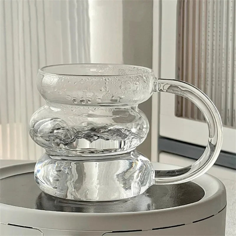 Axyaa Transparent Glass Cup Set for Beverages and Cocktails