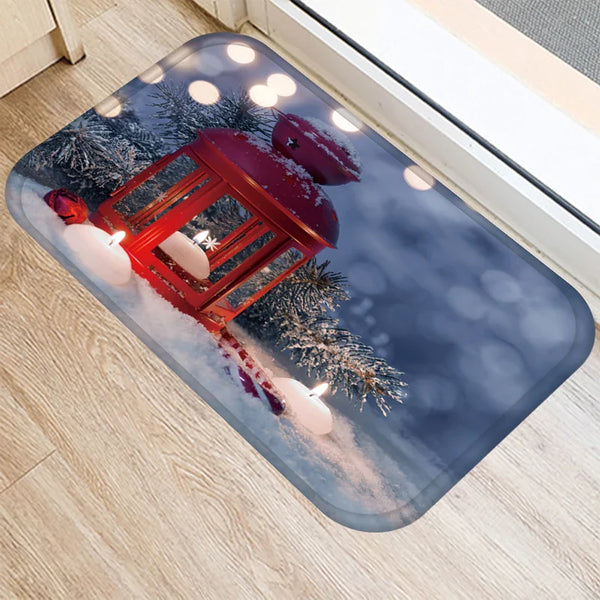 Axyaa Christmas Home Decoration Door Mat - Anti-Slip Floor Carpet