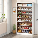 Axyaa 9-Tier Wood Shoe Storage Cabinet for 40-45 Pairs, 70.8'' Tall with Open Shelves
