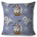 Axyaa Cat Cushion Cover: Decorative Linen Pillow for Home, Sofa, Children's Room