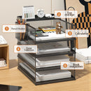 Axyaa 4-Tier Stackable Letter Tray & Pen Holder for Office Desk Organization