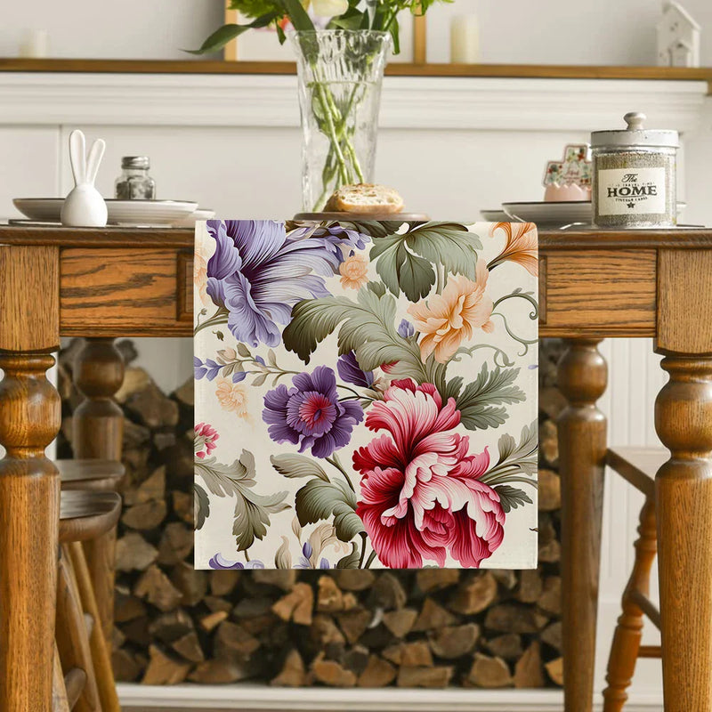 Axyaa Floral Table Runner for Dining Coffee Wedding Holiday Decor
