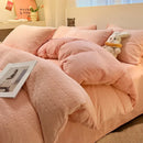 Axyaa Winter Engraved Milk Fleece Quilt Cover Double-Sided Coral Fleece Single