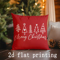 Axyaa Christmas Patterned Pillow Cover for Sofa, Bedroom, Car - Rectangular Back Cushion