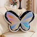Axyaa Butterfly Girl Style Velvet Pillow for Living Room and Office