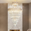 Axyaa Spiral Staircase Chandelier: Luxury Light for Penthouse, Loft, Hotel