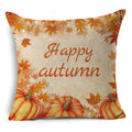 Axyaa Autumn Print Style Thanksgiving Pillow Case - Decorative Plant Cushion Cover