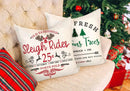 Axyaa Farmhouse Christmas Pillow Covers: Xmas Rustic Throw Cushion Case - 45x45CM