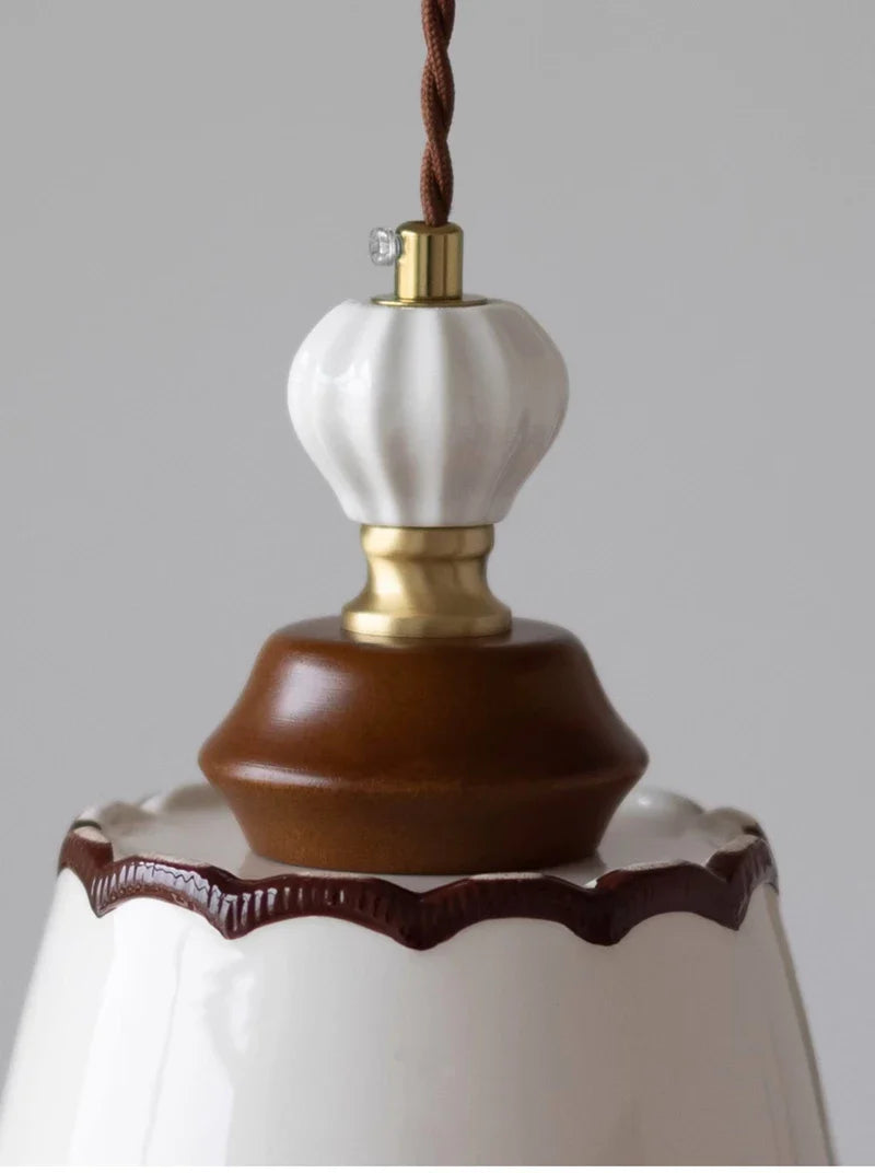 Axyaa Nordic Ceramic LED Pendant Light for Home Dining Living Room Decor