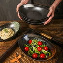 Axyaa Ceramic Ingot Bowl, Irregular Oval Salad Plate, Tableware Special-shaped Soup Plate