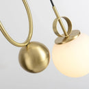 Axyaa Glass Ball Pulley Pendant Light Fixture for Indoor Living Room and Bedroom