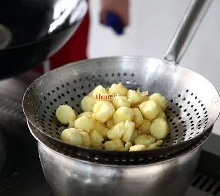 Axya Stainless Steel Mesh Strainer Colander with Wooden Handle