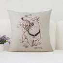 Bull Terrier Art Anime Pillow Cover 40x40 Axyaa Home Decor Throw Pillow