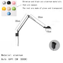 Axyaa Colored Lampshade Wall Light with Long Arm for Bedroom Study Reading
