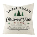Axyaa Christmas Linen Square Pillow Case 45X45CM
