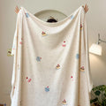 Axyaa Milk Fleece Printed Blanket - Double-Sided Multi-Functional Office Shawl